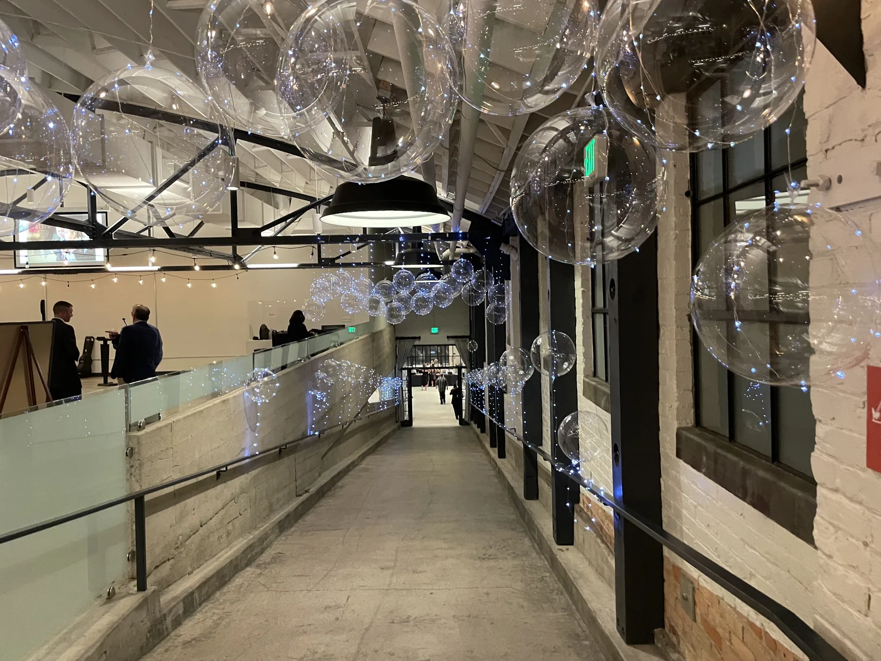 Balloon decor built for a community event space
